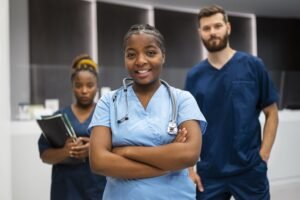 front-view-black-nurses-work-min